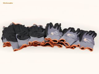 MAXIFLEX Handschuhe nitrilbeschichtet schwarz 12 Paar Gr. 8