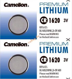 2x 1620 Knopfzellen Lithium Camelion 3V. DL1620 CR1620