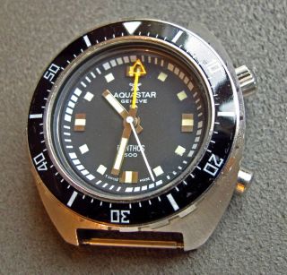 Aquastar Benthos 500 Edelstahl chronograph Taucher diver 500 meter 50