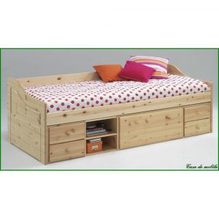 Massivholz Schubkastenbett Kiefer Bett mit Schubladen Funktionsbett
