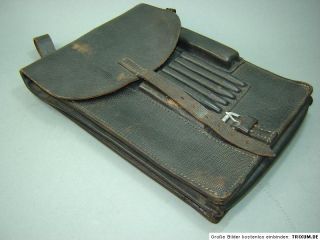 WH Kartentasche Leder Meldetasche WW2 WWII Stempel 1939