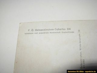 Alte Postkarte F.C. Gelsenkirchen   SCHALKE 04 Fußballmanschaft
