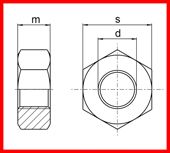 10 Stück   Sechskantmuttern Messing DIN 934   M7 (MS) Mutter ISO 4032