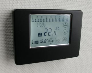 Digital Funk Thermostat Touchscreen Alu schwarz #788