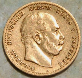 Goldmünze 10 RM Wilhelm I Preußen 1872 original