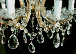 Antiker Kristall KRONLEUCHTER Lampe Lüster Chandelier Rokoko Barock 8