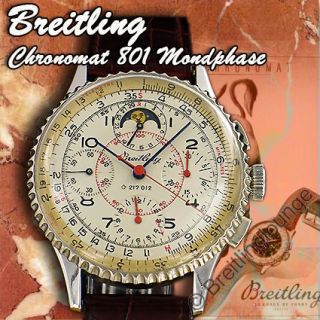 BREITLING Uhr   Chronomat 801   Mondphase Rarität 1948