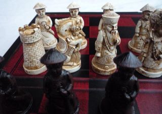 Schach, Schachspiel, Schachset, China, Antik Design, Kaiserarmee, NEU
