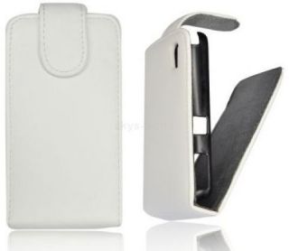 Flip Style Handy Tasche Für Samsung S5830 Galaxy Ace in Weiss Schutz