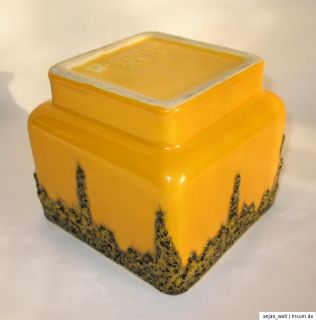 Original 70er Jahre Lava Keramik Übertopf gelb vermutl. Roth Keramik