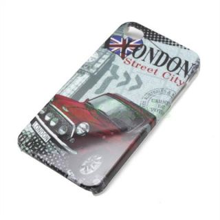 Old Fashioned London Street City Car Image Hard Back Case Cover for