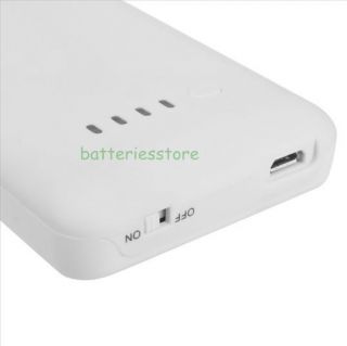 2100mAh External Power Pack Backup Battery Charger Case für iPhone 4