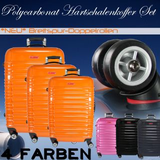 Polycarbonat Hartschalen Reisekoffer Set 3 TLG Trolley Koffer