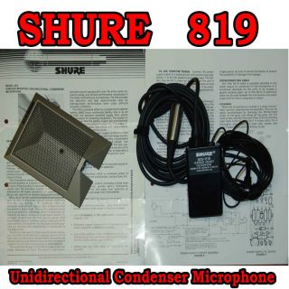 SHURE 819 Unidirectional Condenser Microphone