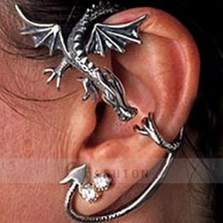 Ohrring Drachen Style 1 Stück Damen Ohrstecker Ohrringe NEU 103 0427