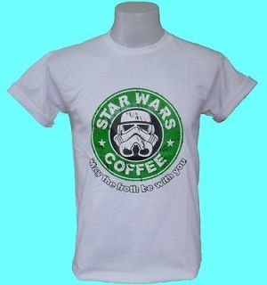 Star Wars Coffee Sand Trooper Soldier T Shirt Top Starbucks Parody