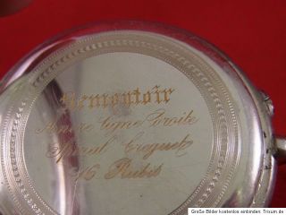 Taschenuhr verschraubtes Chaton Spiral Breuget Antik 0,800 Silber