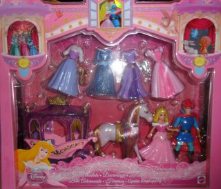 Mattel R5493   Disney Princess   Märchen Dornröschen mit Prinz Pferd
