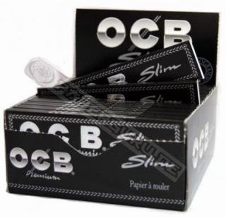 Box (50x) OCB black slim Premium King Size Papers Blättchen negro