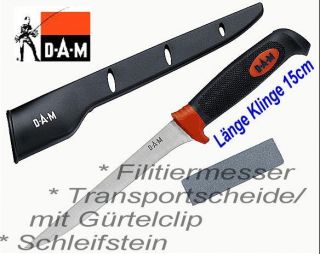 Filitiermesser DAM Messer+Messerscheide Schleifstein