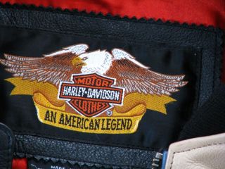 Org. Harley Davidson Oldschool Leder Jacke Größe Herren M Damen L