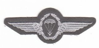 Bundeswehr Aufnäher Fallschirmspringerabzeichen Silber