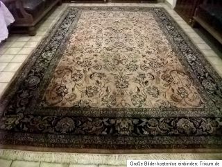 385x243cm Ghom Keshan Orientteppich Perser Teppiche Handgeknüpft