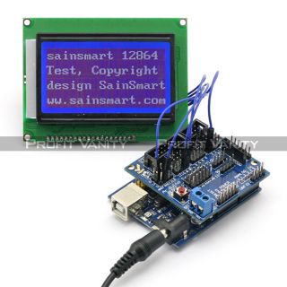 SainSmart UNO.12864 LCD Display.Sensor Shield V5 For Arduino AVR ATMEL