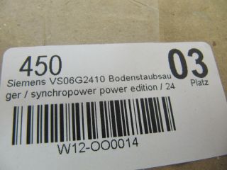 Siemens VS06G2410 Bodenstaubsauger / synchropower power edition / 2400