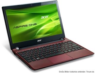 Acer Aspire One 756 B847Xrr   NETBOOK in ROT   4GB RAM   WINDOWS 8