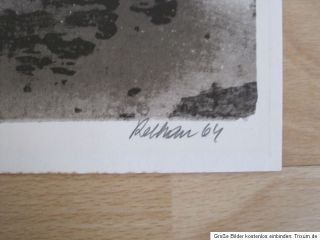 Dominik Rebhan, Traumfigur SW Lithographie, Nr. 5/31, signiert, 1964
