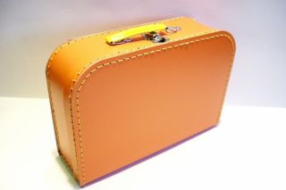 Koffer Pappe, orange, mittel, 30cm, Pappkoffer