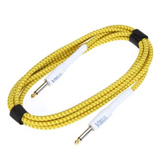 3M / 10ft Guitar Cable Cord Yellow Cloth Braided Tweed For keyboards