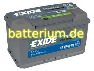 Exide Premium Superior Power EA852 85Ah (einbaufertig)