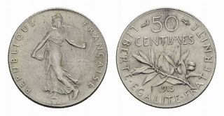 MGS Frankreich • 3. Republik • 50 Centimes 1915 • Stempelglanz