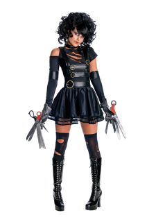 Miss Edward Scissorhands Halloween Damen Kostüm + Perücke 36 42
