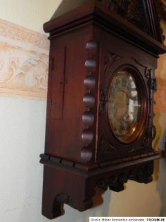 Lenzkirch Uhr/Wanduhr/ Regulator seltenes Gehäuse (Carl Richter) 1893