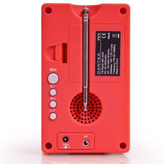 Mini Radio kompakt Weckerfunktion Thermometer AUX In Dantax P 870 rot