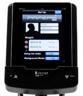 BH Fitness Ergometer Crosstrainer iFDC19   kompatibel mit iPod, iPhone