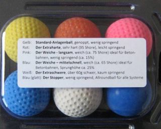 PRO SET Minigolfbälle 6x Minigolfball in verschiedenen Härten der