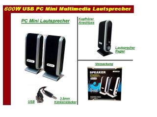 860W USB 2.0 Mini Multimedia Boxen Speaker Lautsprecher für Laptop PC