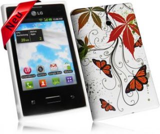 New Butterfly Design Style Case Handytasche für LG E400 Optimus L3