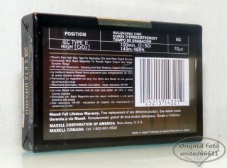 MAXELL XLII S 100 aus 1992 USA black magnetite audio Kassetten tape