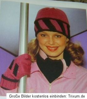 Mützen Handschuhe Schals zum Stricken und Häkeln Burda 1980 Bilder