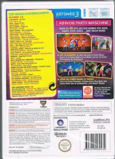Nintendo Wii Spiel Just Dance 3 Tanzspiel 49 neue Hit Songs NEU