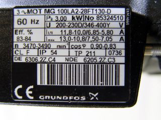 Grundfos MTR 15 5/2 A W A HUUV 3kW Eintauchpumpe Pumpe