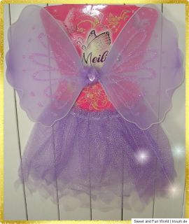 Kostüm Schmetterling mit Flügel Lila für Kinder ab 3   6 Jahre Rock