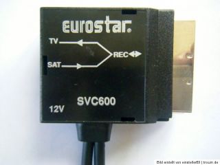 Video Adapter Kabel Eurostar SVC600 Umschalter SAT TV REC Scart 6polig