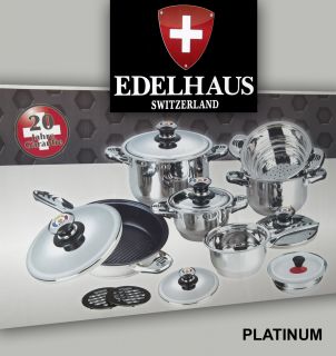 Edelhaus Switzerland 18/10 Edelstahl 16tlg Kochtopf Set Topf Set auch
