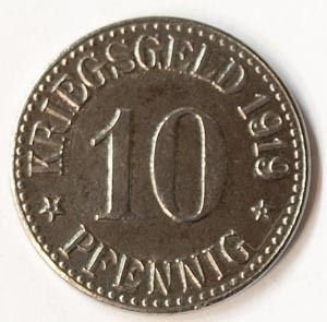 Notgeld Cassel Kassel 10 Pfennig 1919 Eisen Kriegsgeld (m900